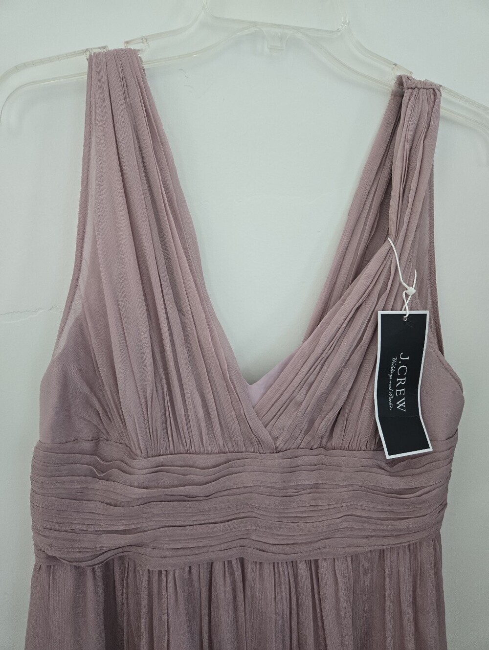 J.Crew lightweight silk chiffon dress. Misty Rose. Size 10. New. - Picture 4 of 10